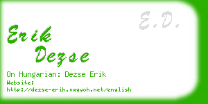 erik dezse business card